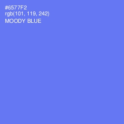 #6577F2 - Moody Blue Color Image